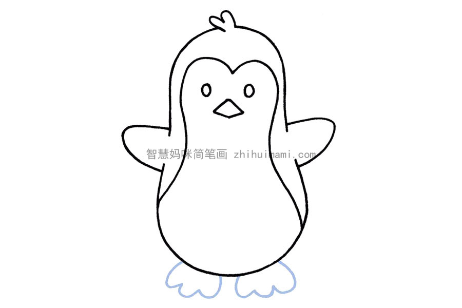 超简单的企鹅简笔画教程-图5