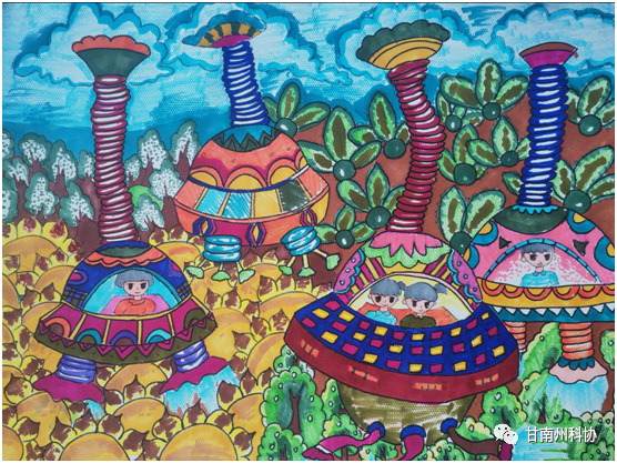 《城市智能管理员》儿童科幻绘画（附创作说明）