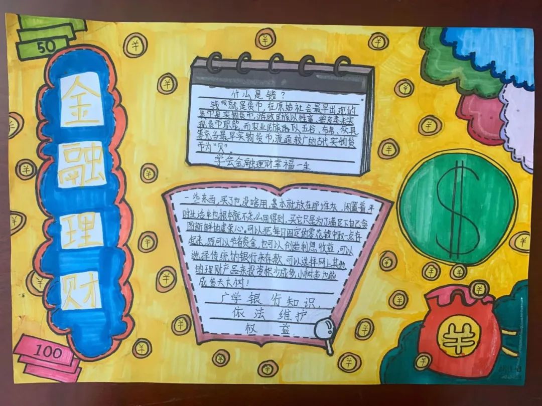 “财赋小画家 理财大梦想”手抄报作品-图2