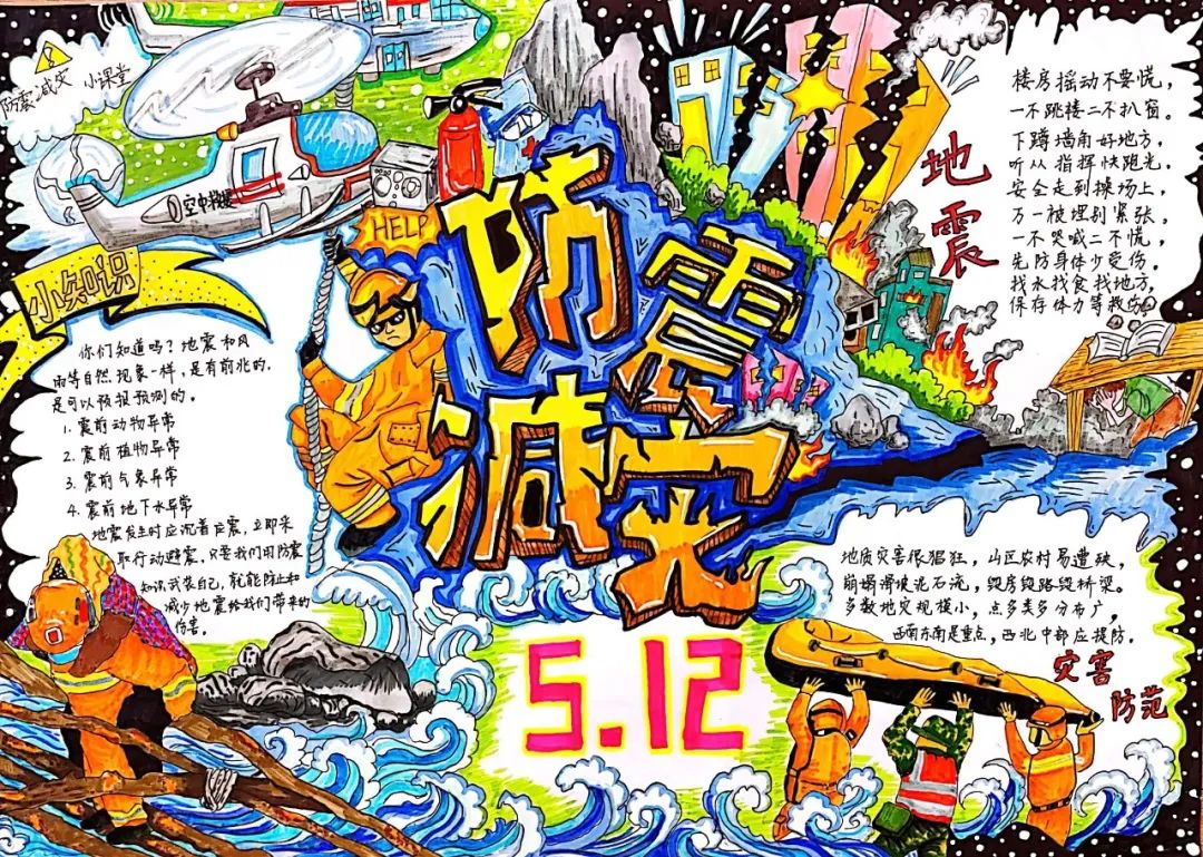 简单漂亮的防灾减灾手抄报怎么画-图1