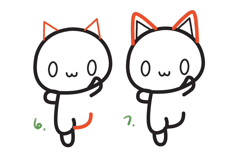 如何画可爱的超人猫-图3