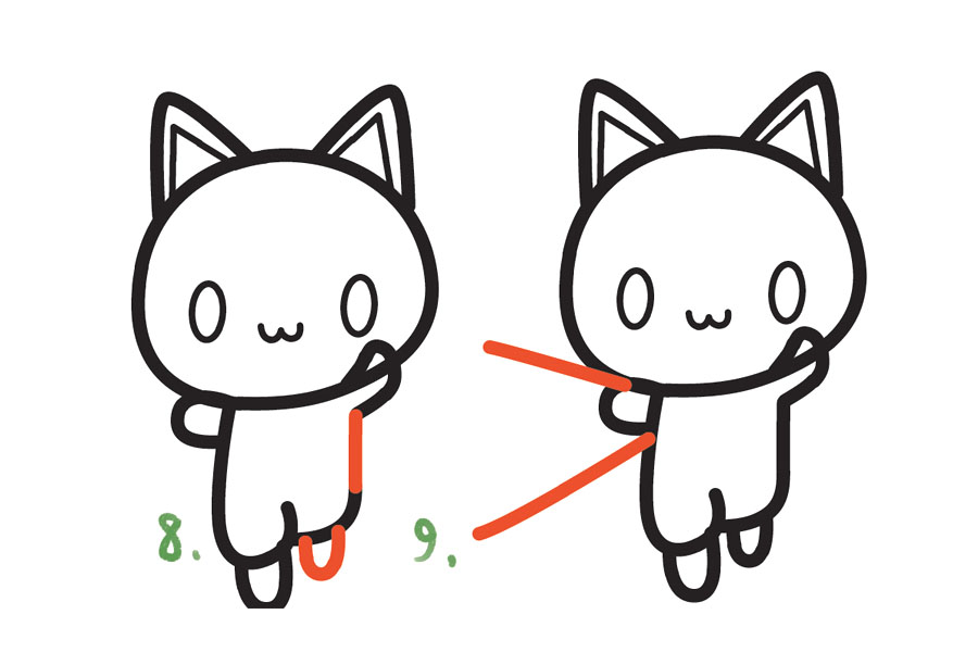 如何画可爱的超人猫-图4