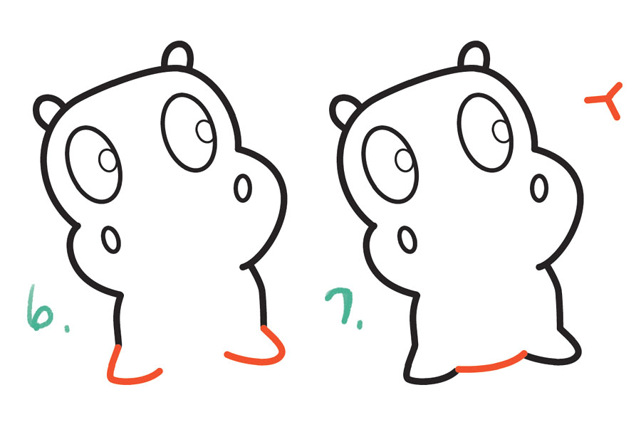 一步一步学画可爱的河马宝宝-图3