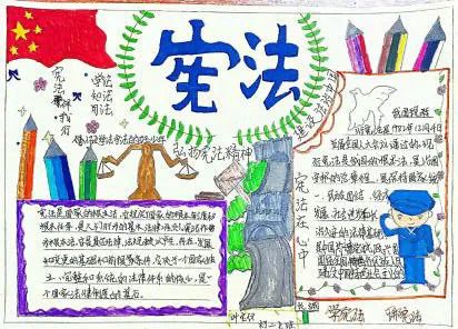 “童心护航 德润童心 法护成长”手抄报获奖作品（初中组）-图3