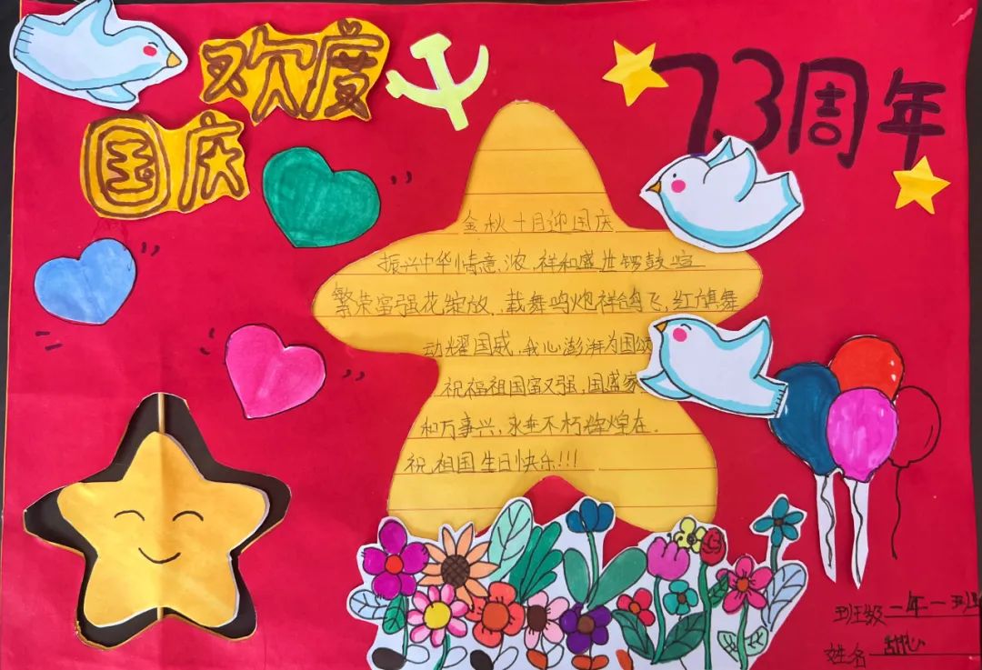 2022国庆节手抄报一等奖作品-图1