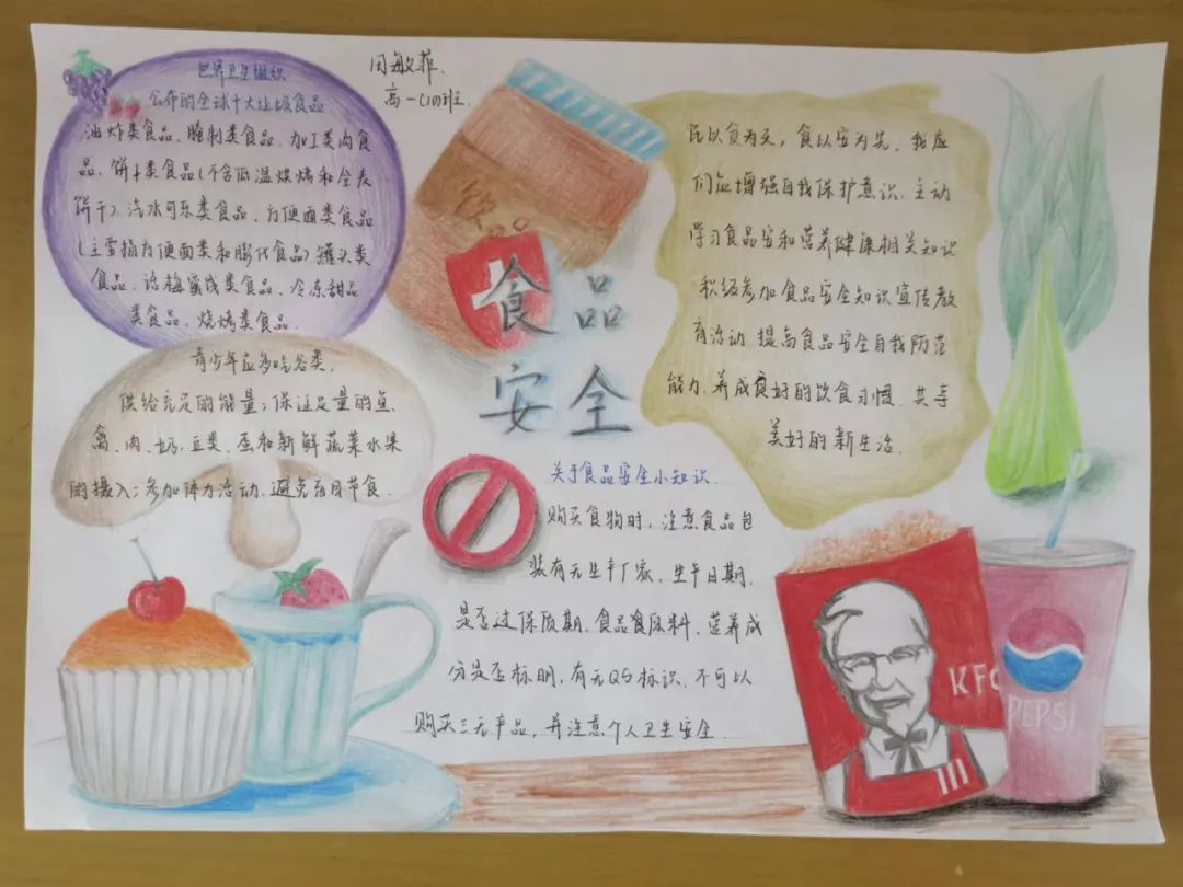 “关注食品安全 共创健康生活”手抄报获奖作品五张-图4