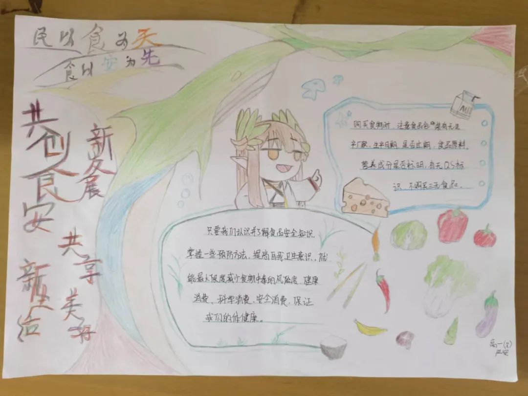 “关注食品安全 共创健康生活”手抄报获奖作品五张-图5
