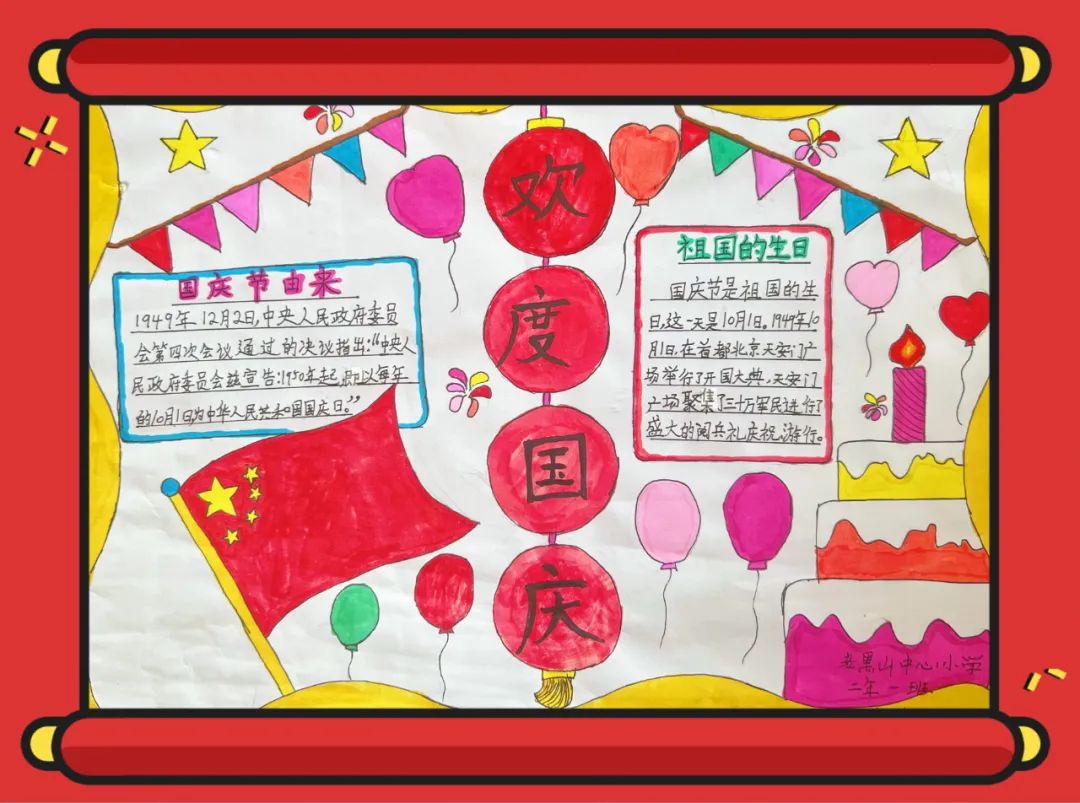 2022十一国庆节手抄报优秀奖作品-图2