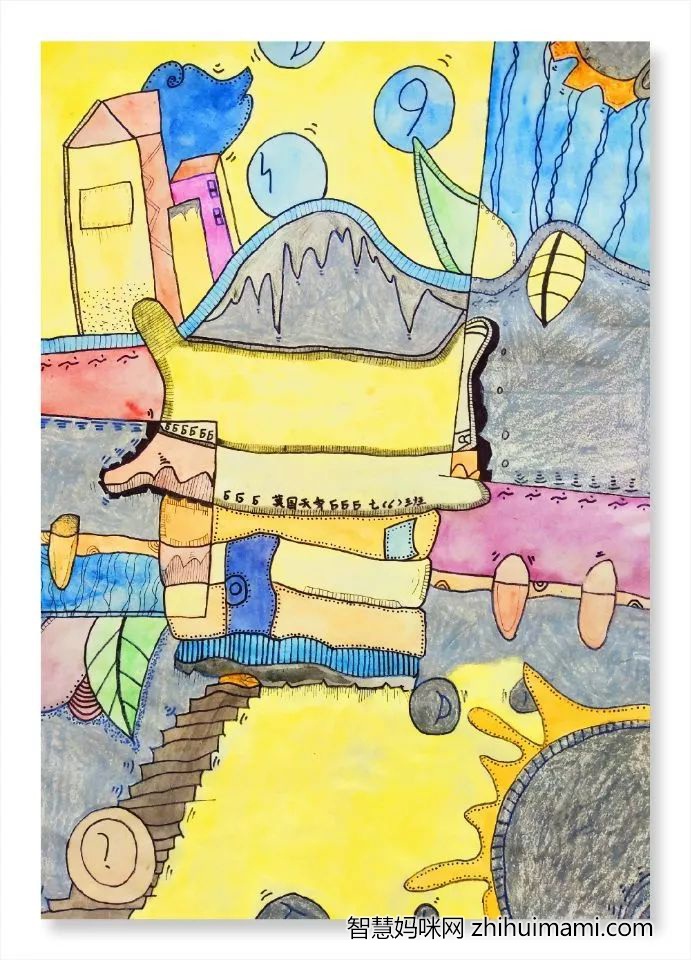 七年级最美仲夏主题绘画精选作品欣赏-图3