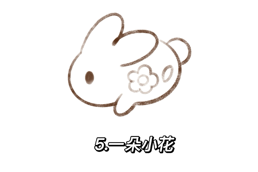 一看就会的月兔花灯简笔画-图5