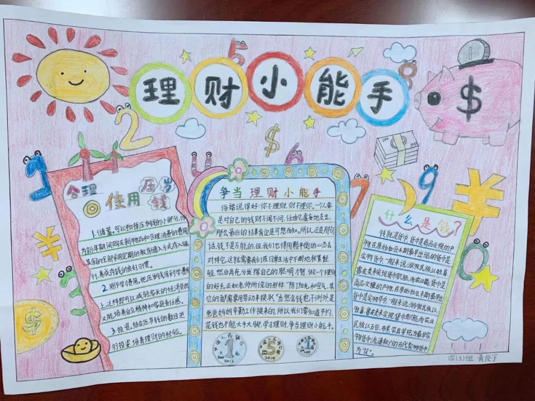 “理财小能手 未来小当家”金融知识手抄报三张-图3