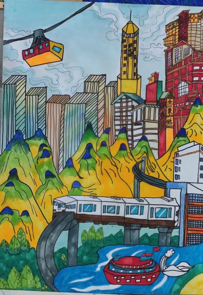 “喜迎二十大 永远跟党走 奋进新程”获奖绘画作品-图3