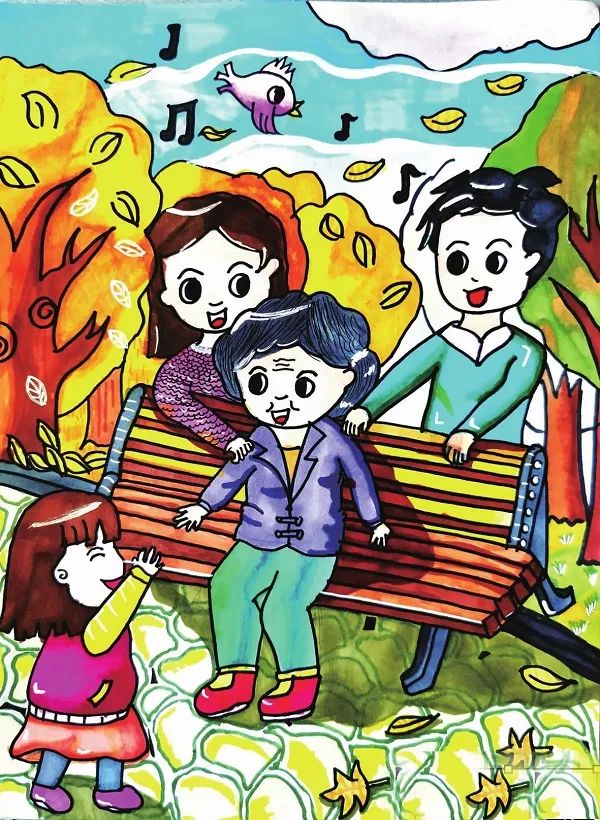 步骤3：和奶奶一起爬山