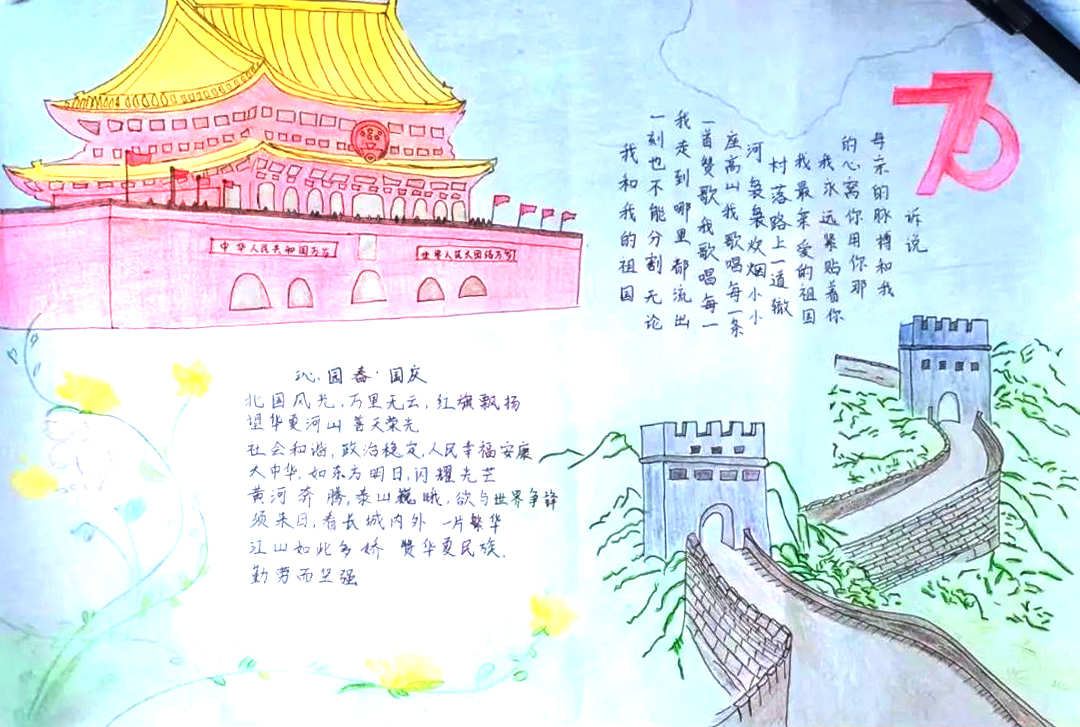 “锦绣中国 为国庆生”国庆节手抄报优秀作品-图5