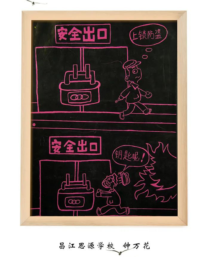 “喜迎二十大 守护消防安全”知识宣传儿童绘画作品-图2