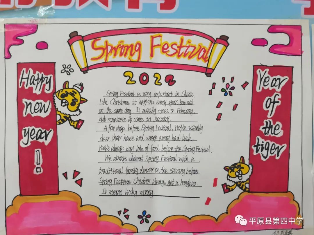 2022虎年春节英语手抄报-图3