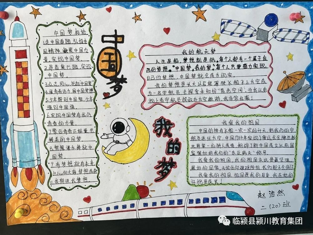 “讴歌新时代 共圆中国梦”国庆主题手抄报-图1