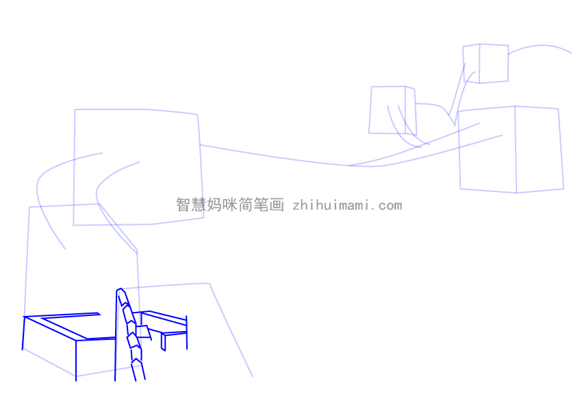 如何画长城 长城简笔画详细画法步骤-图3