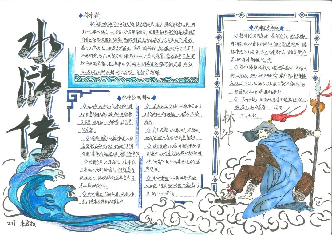 以水浒传人物画手抄报简单漂亮（6张）-图4