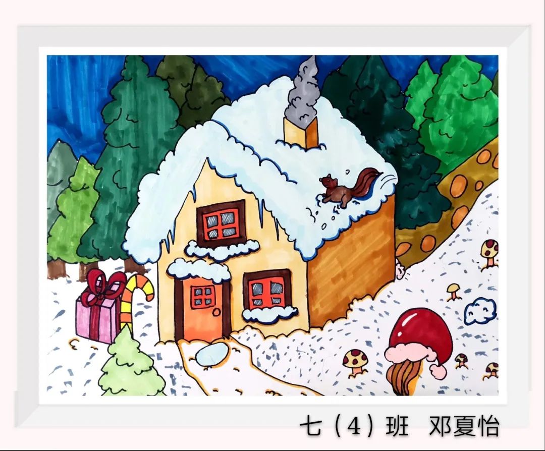 创意设计之农村美景儿童绘画欣赏-图1