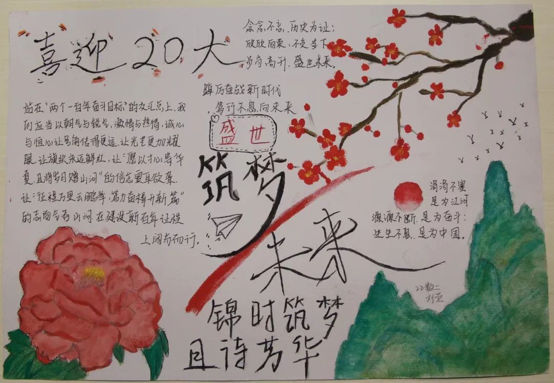 “喜迎党的二十大 同心筑梦向未来”手抄报精选作品-图3