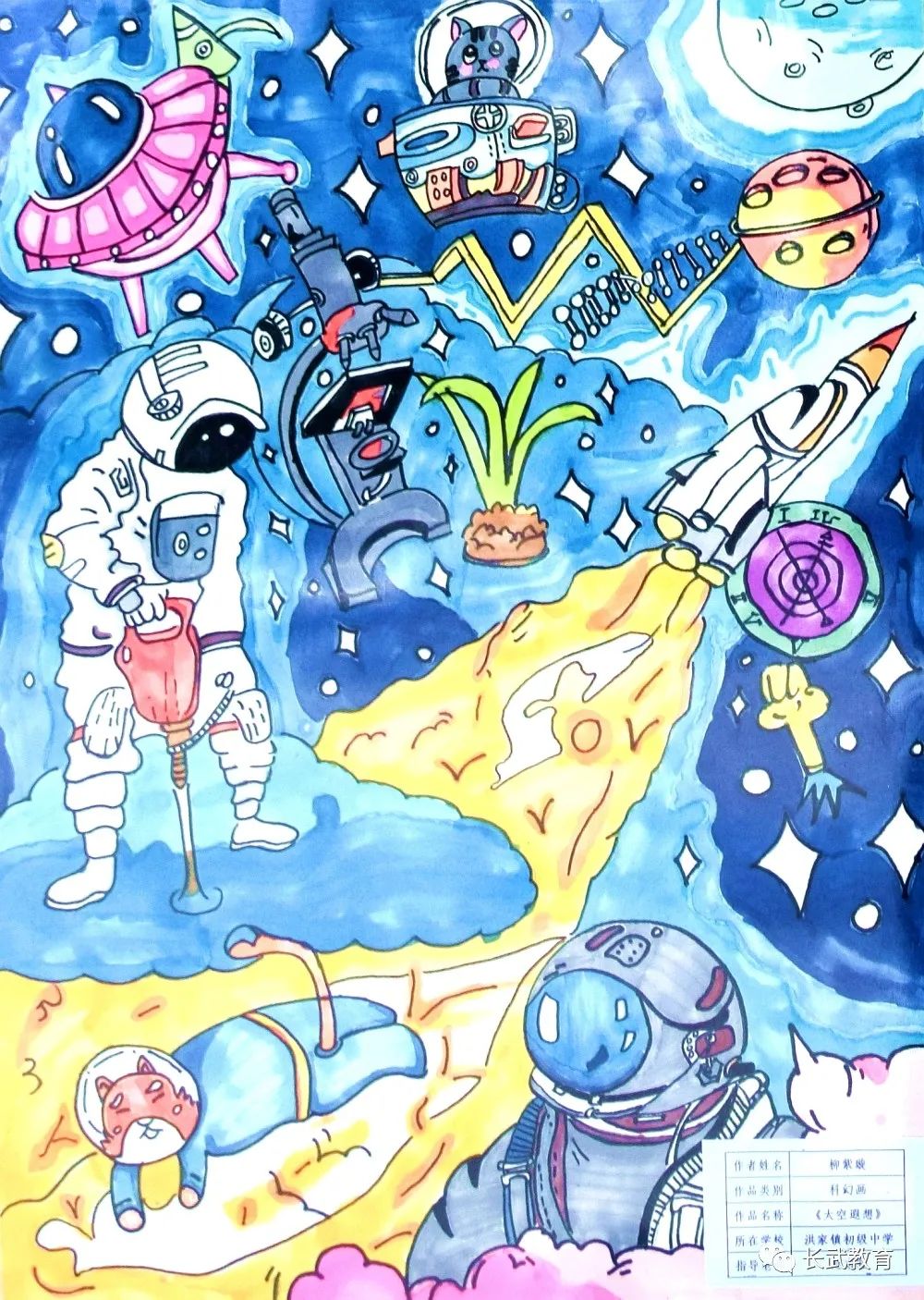 13张漂亮的喜迎党的二十大绘画作品图片-图4