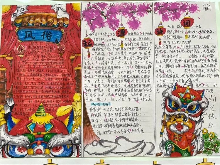 2022虎年春节小报图片简单好看-图4