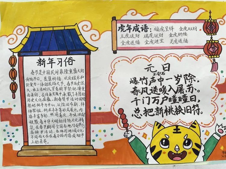 2022虎年春节小报图片简单好看-图5