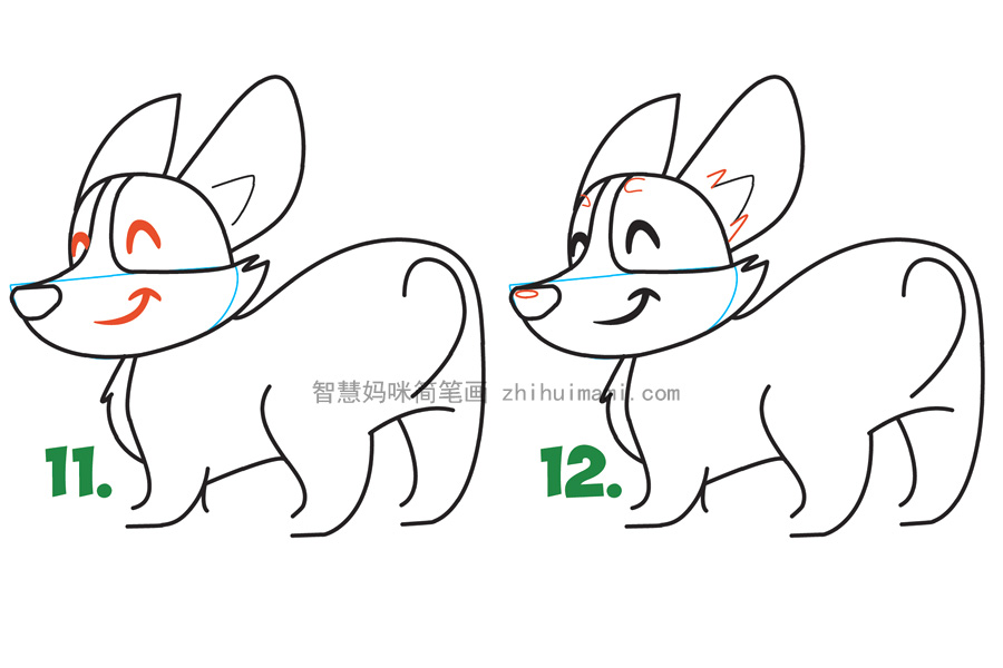 如何画可爱的柯基-图6