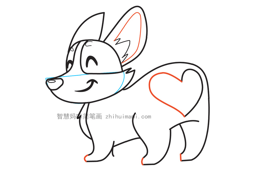 如何画可爱的柯基-图7