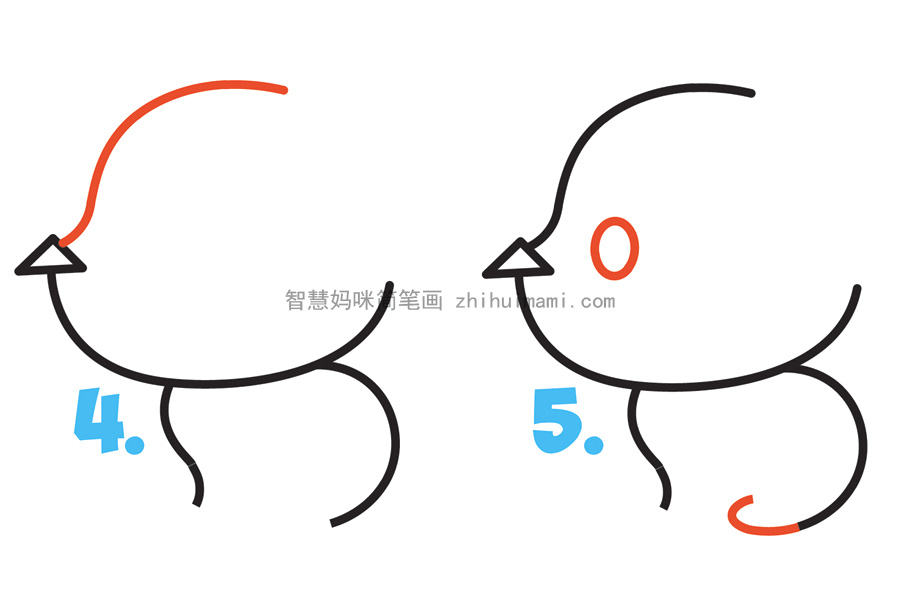 超简单的小狗简笔画画法步骤-图2