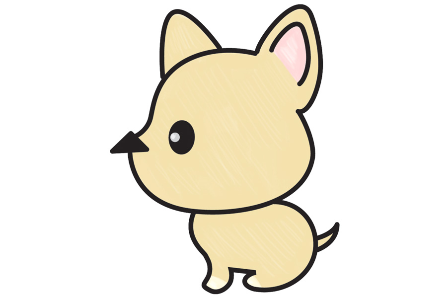 超简单的小狗简笔画画法步骤