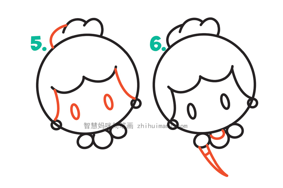 可爱版灰姑娘的简单画法-图3