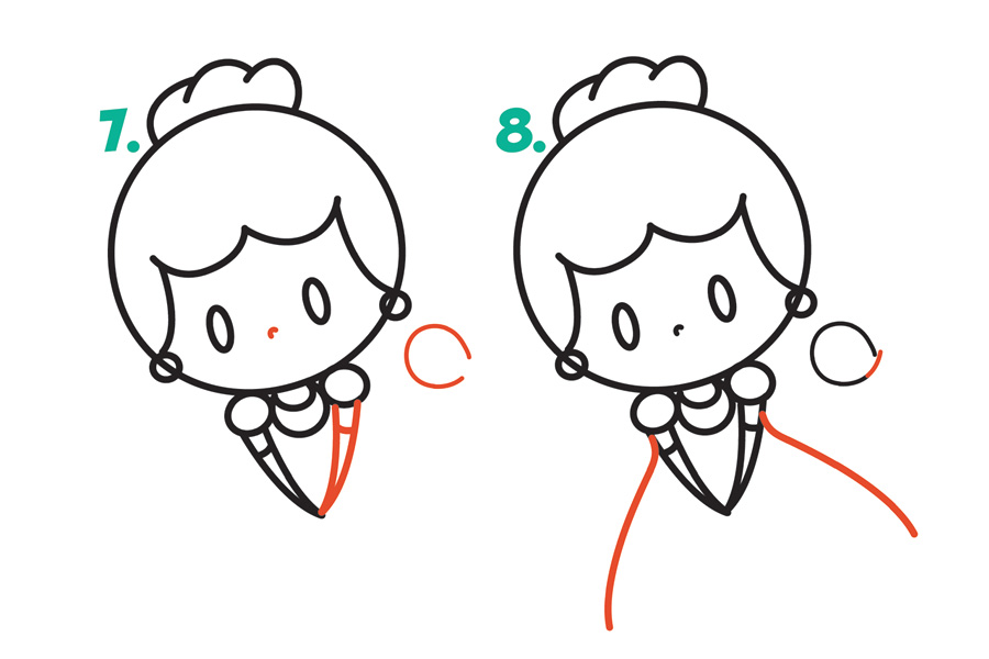 可爱版灰姑娘的简单画法-图4