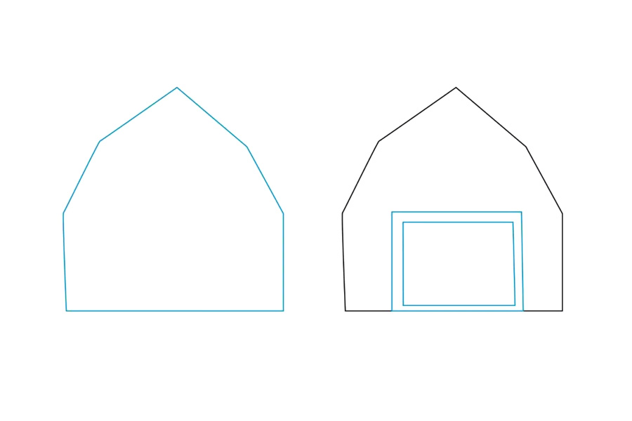 如何画一个简单的谷仓-图1