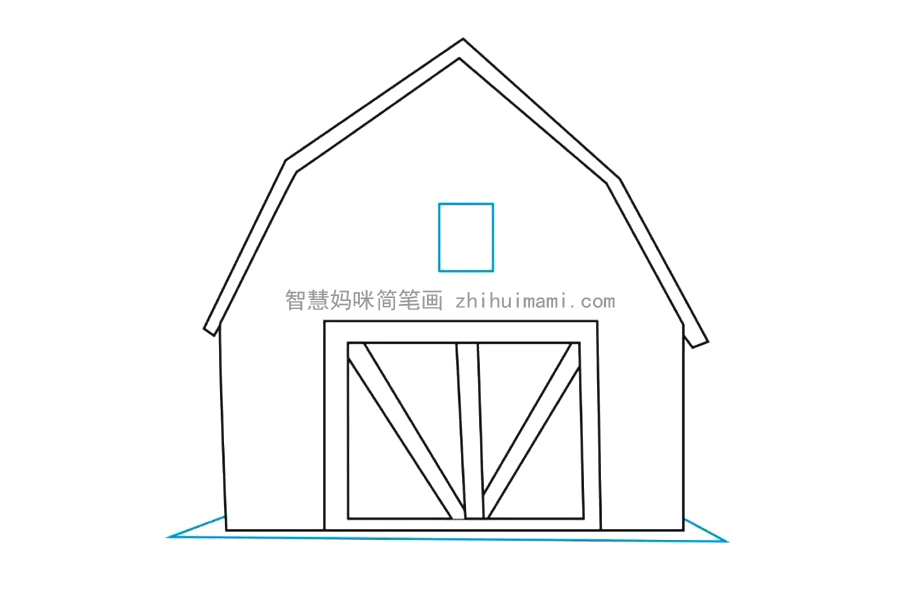 如何画一个简单的谷仓-图3