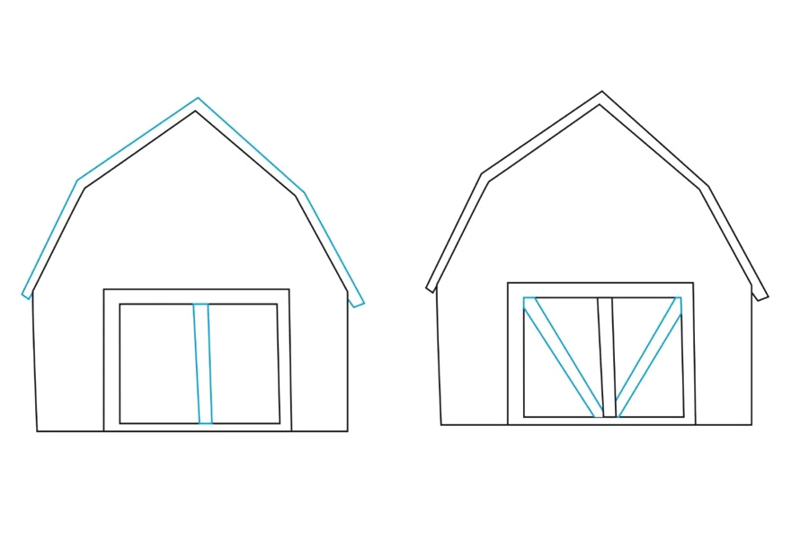 如何画一个简单的谷仓-图2