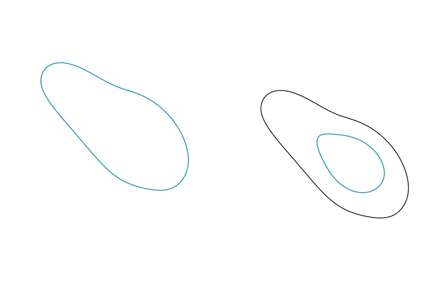 如何画牛油果 简单的牛油果绘画教程-图1