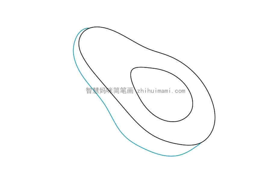 如何画牛油果 简单的牛油果绘画教程-图2