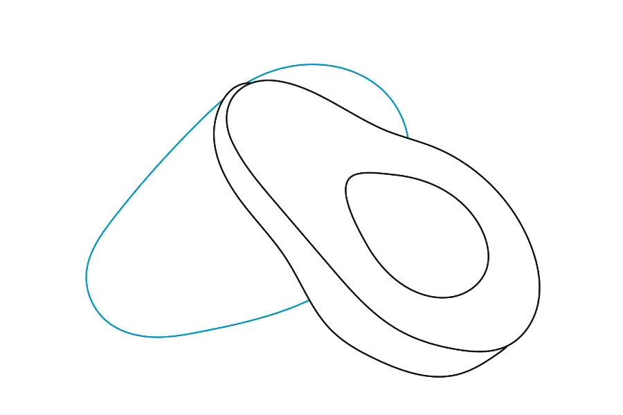 如何画牛油果 简单的牛油果绘画教程-图3