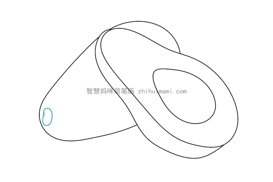 如何画牛油果 简单的牛油果绘画教程-图4