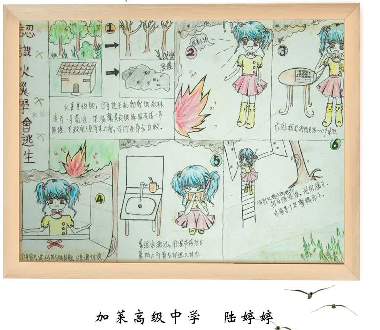 消防安全知识儿童画作品-图5