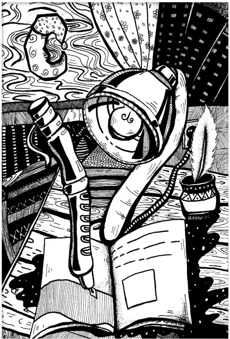 儿童最美创意设计绘画作品（黑白版7张）-图1