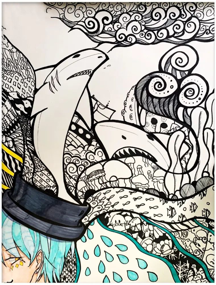 儿童最美创意设计绘画作品（黑白版7张）-图2