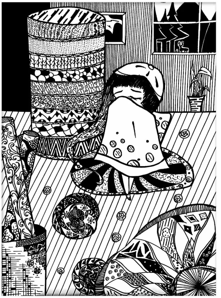 7张很有灵感的黑白创意绘画作品-图1