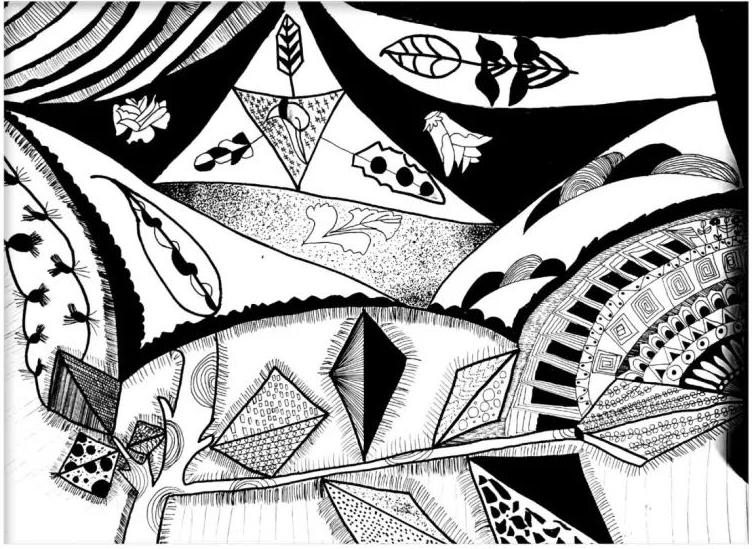 7张很有灵感的黑白创意绘画作品-图5