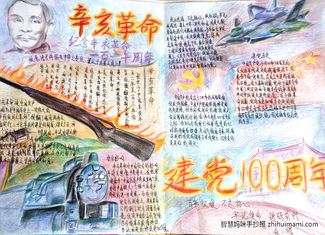 “弘扬革命精神 传承红色基因”暨纪念辛亥革命111周年手抄报-图2