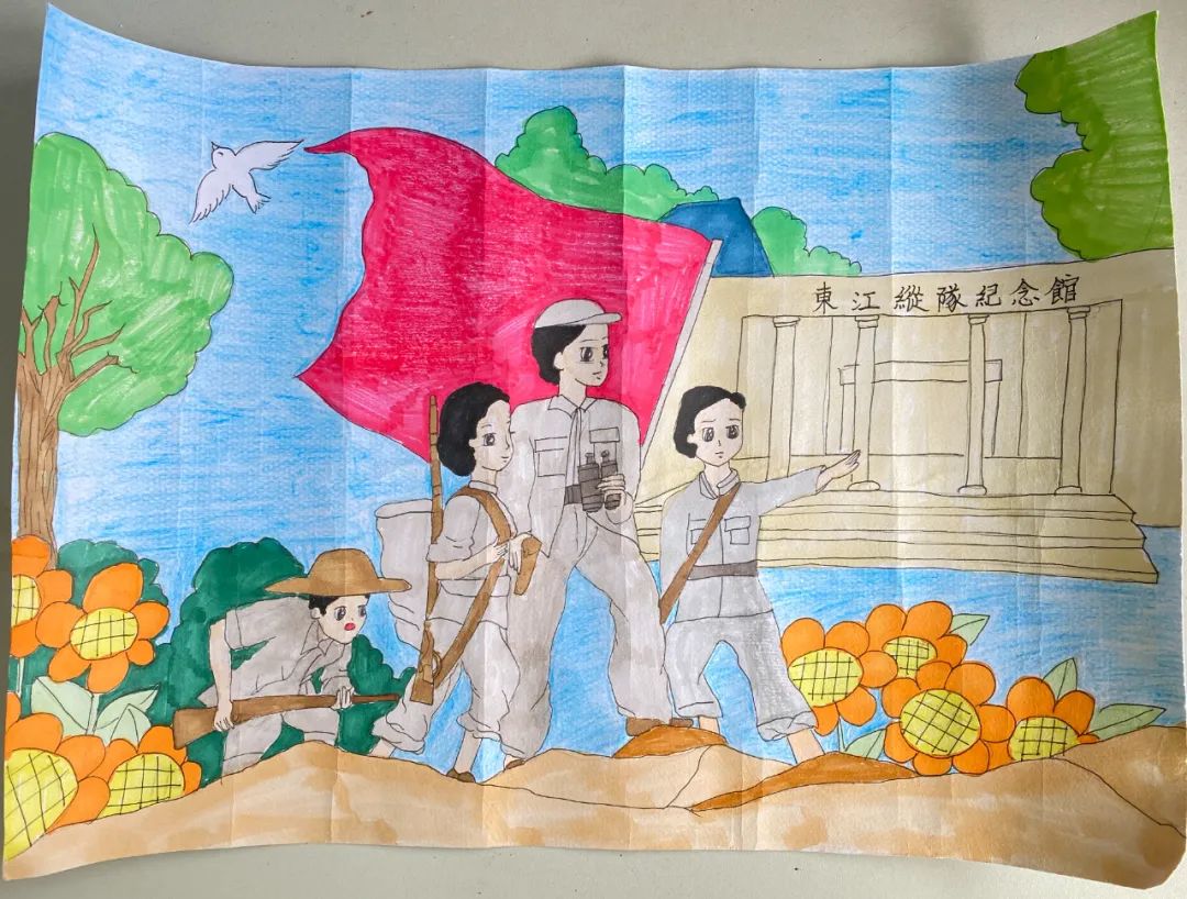 庆祝建党100周年主题儿童画