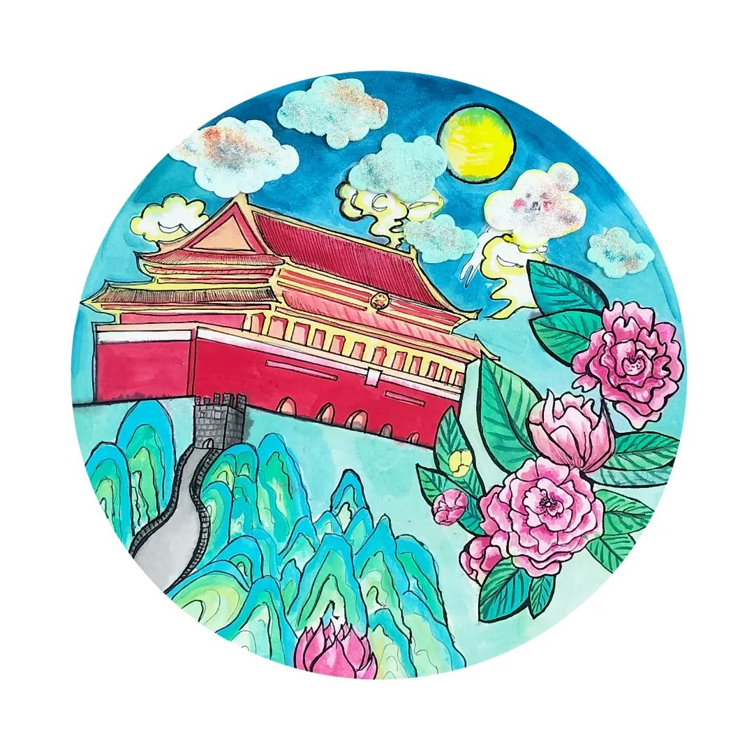 喜迎二十大 童心绘未来 漂亮的迎国庆儿童手工作品-图5