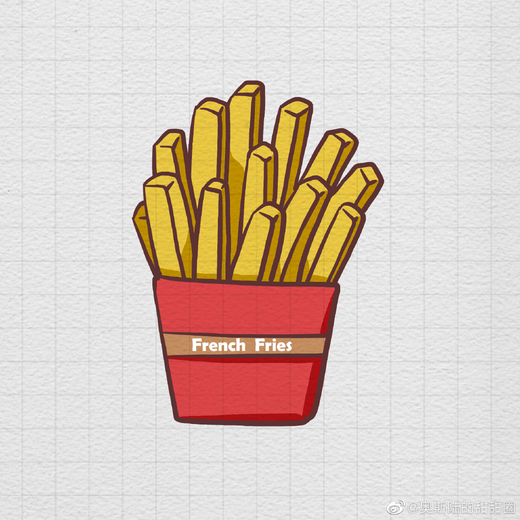 美味薯条简笔画画法步骤